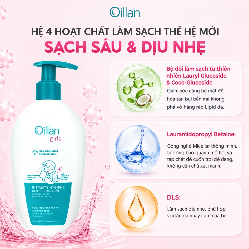 Oillan – Dung dịch vệ sinh mẹ và bé 45 năm từ châu Âu