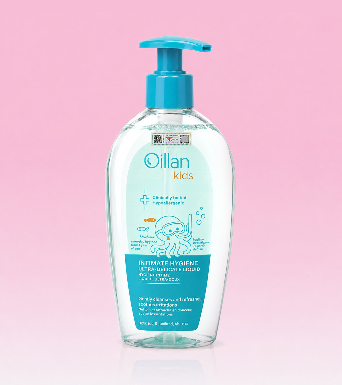 DUNG DỊCH VỆ SINH BÉ TRAI & BÉ GÁI DỊU NHẸ OILLAN KIDS INTIMATE HYGIENE ULTRA-DELICATE LIQUID 300ML