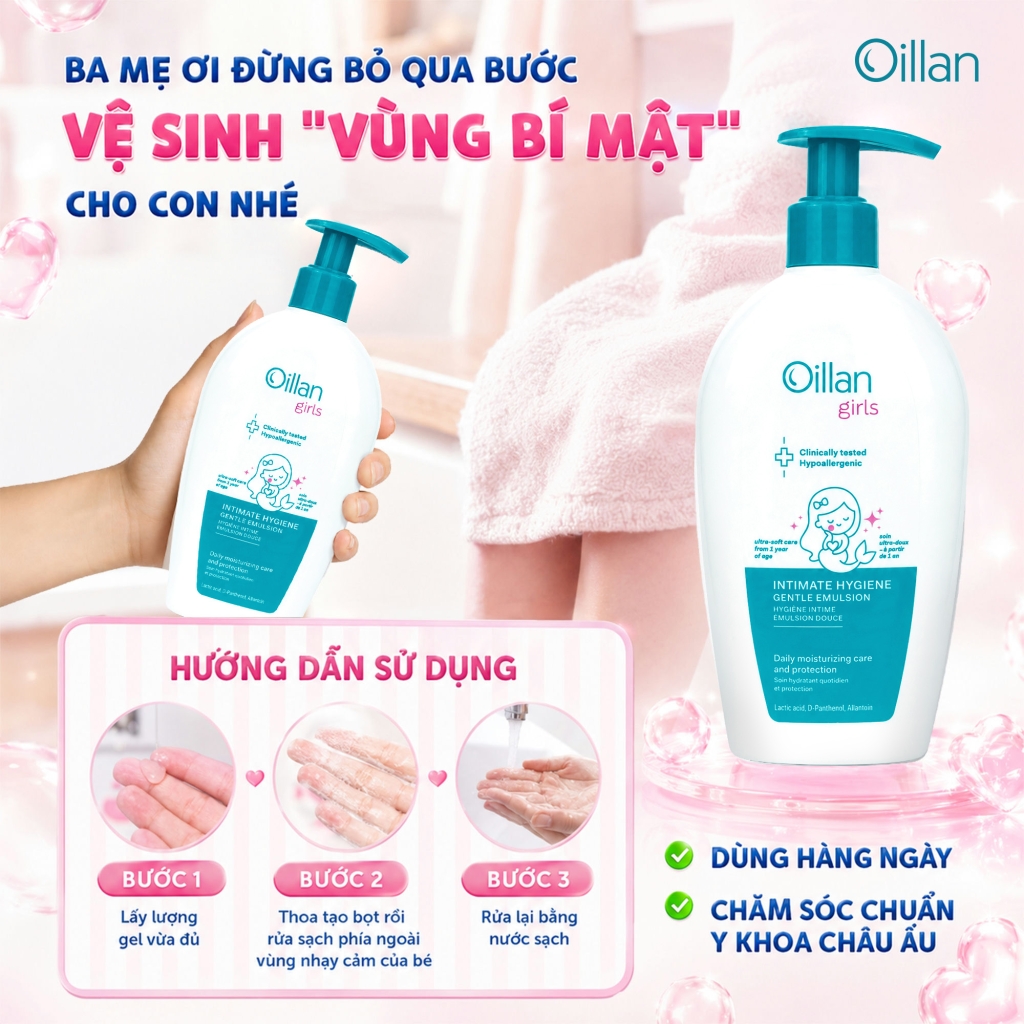 Oillan – Dung dịch vệ sinh mẹ và bé 45 năm từ châu Âu