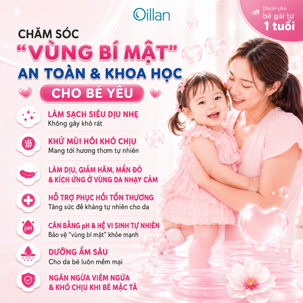 Oillan – Dung dịch vệ sinh mẹ và bé 45 năm từ châu Âu