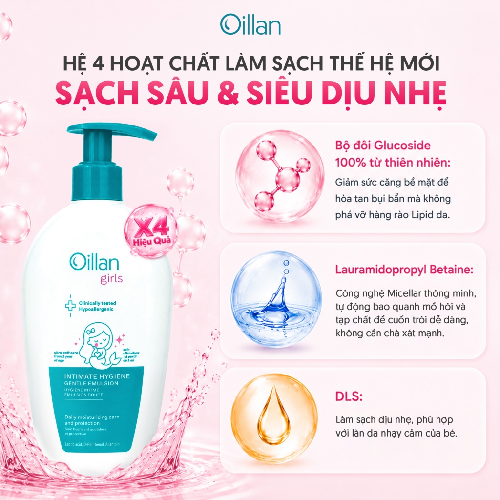 Oillan – Dung dịch vệ sinh mẹ và bé 45 năm từ châu Âu