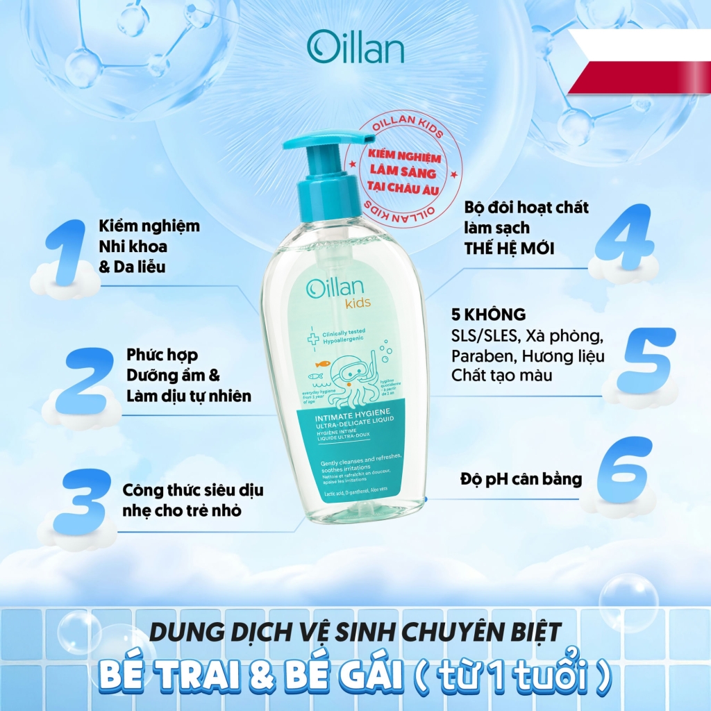 Oillan – Dung dịch vệ sinh mẹ và bé 45 năm từ châu Âu